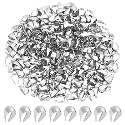 300Pcs 304 Stainless Steel Snap on Bails STAS-UN0034-86-1