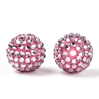 Transparent Resin Rhinestone Graduated Beads RESI-S314-10x12-M-1
