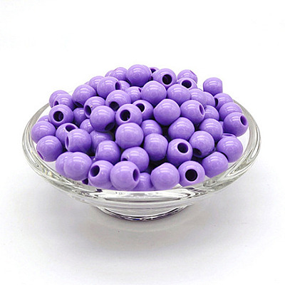 Opaque Acrylic European Beads Beads SACR-ZX012-17F-1