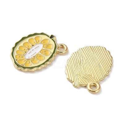 Fruit Alloy Enamel Charms PALLOY-S058-01LG-11-1