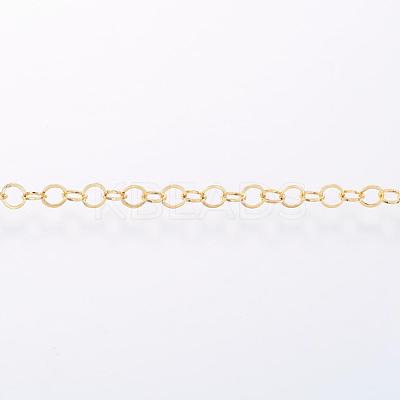 Handmade Ion Plating(IP) 304 Stainless Steel Rolo Chains CHS-H007-58G-1
