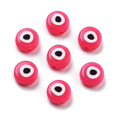 Opaque Printed Acrylic Beads OACR-G038-04C-1