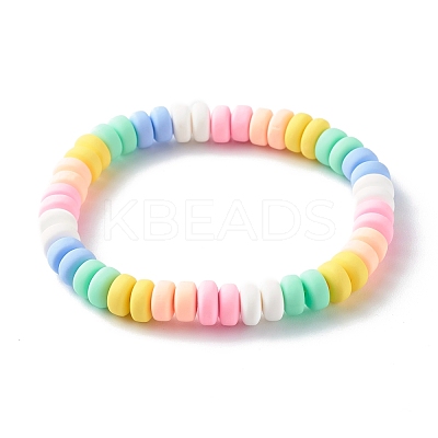 Handmade Polymer Clay Beads Stretch Bracelets for Kids BJEW-JB06487-01-1