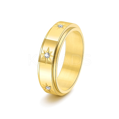 Rotatable Stainless Steel Finger Ring PW-WGC6D1D-27-1