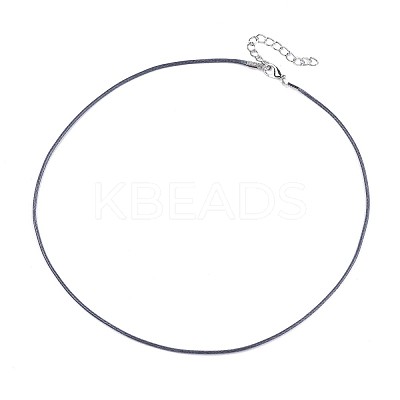Waxed Cotton Cord Necklace Making MAK-S034-014-1