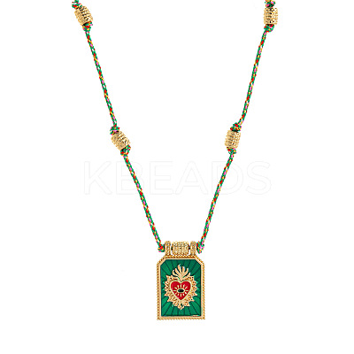 Brass and Enamel Pendant Necklaces FS-WG2CA9F-09-1