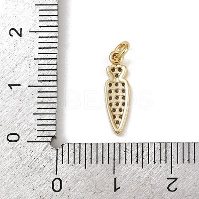 Brass Micro Pave Cubic Zirconia Charms KK-H077-02G-06-1