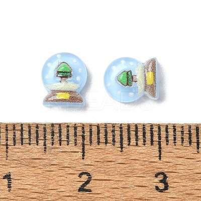 Light Sky Blue Christmas Series Resin Cabochons CRES-Q006-02B-1