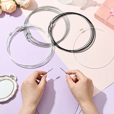 30Pcs 3 Colors Stainless Steel Wire Necklace Cord DIY Jewelry Making TWIR-YW0001-04-1
