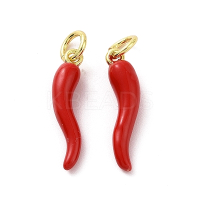 Rack Plating Brass Enamel Charms X-KK-C008-20G-04-1