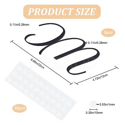 2Pcs Acrylic WC Signs AJEW-CN0001-52-1