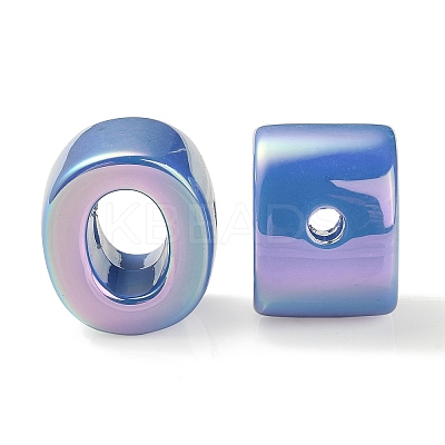 UV Plating Rainbow Iridescent Acrylic Beads OACR-C012-01C-1
