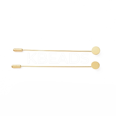 Brass Lapel Pin Base Settings KK-I693-02E-G-1