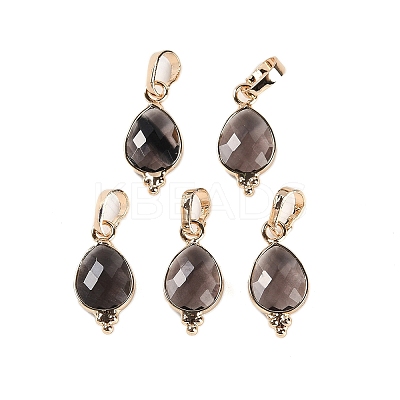 Natural Smoky Quartz Faceted Pendans X-KK-L218-004G-05-1