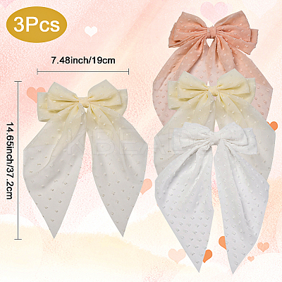 3Pcs 3 Colors Cloth Bowknot Alligator Hair Clips PHAR-SP0001-16-1