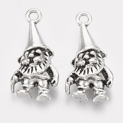 Tibetan Style Alloy Pendants X-TIBEP-T052-14AS-RS-1