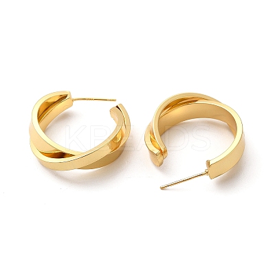 Rack Plating Brass Ear Studs EJEW-P226-10G-1