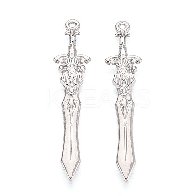 304 Stainless Steel Pendants STAS-N114-59P-1