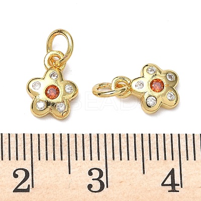 Brass Micro Pave Cubic Zirconia Pendants KK-P348-05G-03-1
