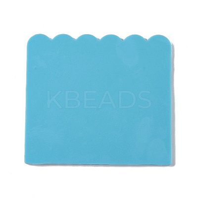 DIY Flat Round with Flower Pattern Pendant Food Grade Silicone Molds DIY-G083-07-1
