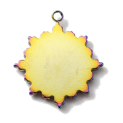 304 Stainless Steel Pendants Rhinestone Setting STAS-WH0029-81M-1