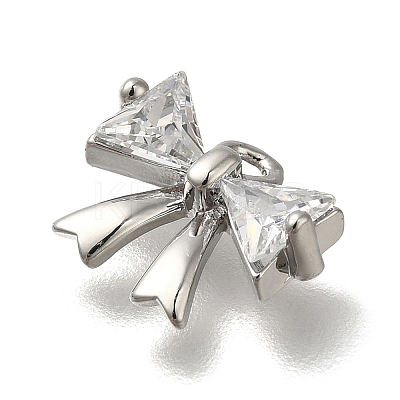 Rack Plating Brass Micro Pave Cubic Zirconia Charms KK-M014-02B-P-1