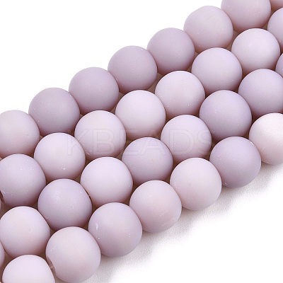 Opaque Glass Beads Strands X-GLAA-T032-P8mm-MD07-1