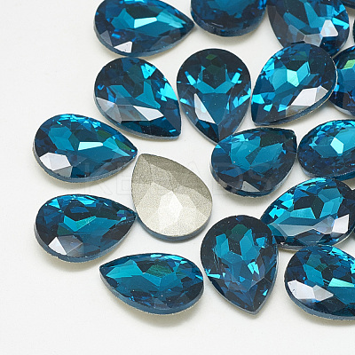 Pointed Back Glass Rhinestone Cabochons RGLA-T081-18x25mm-14-1