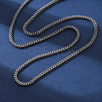 2MM 304 Stainless Steel Wheat Chain Necklaces NJEW-Q013-15B-1