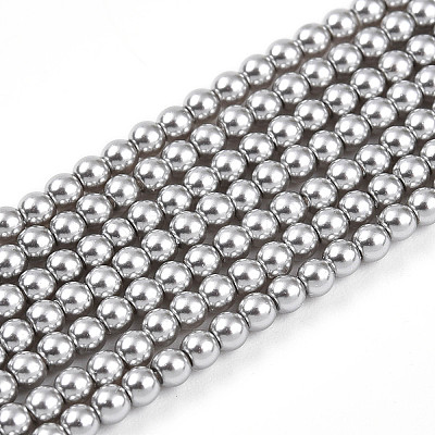 Baking Paint Pearlized Glass Pearl Bead Strands HY-N002-2mm-A03-1