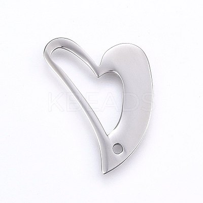 Tarnish Resistant 304 Stainless Steel Open Heart Pendants LS-STAS-I094-17P-1
