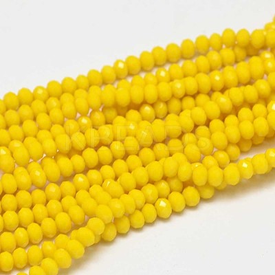 Faceted Rondelle Glass Beads Strands X-GLAA-I033-3mm-14-1
