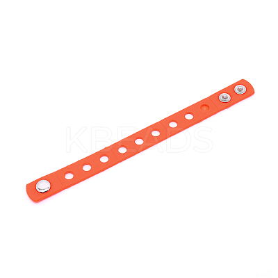 Kids Silicone Cord Bracelets LS-BJEW-WH0011-02L-1