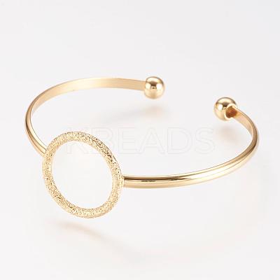 Brass Cuff Bangle BJEW-P168-F09-1