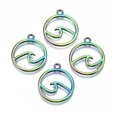 Rainbow Color Alloy Pendants X-PALLOY-S180-039-RS-1