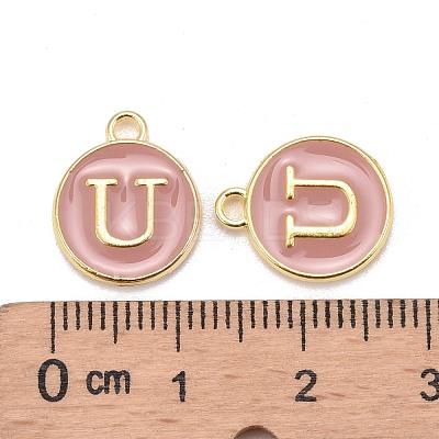 Golden Plated Alloy Enamel Charms X-ENAM-S118-07U-1