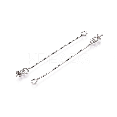 Anti-Tarnish Rhodium Plated 925 Sterling Silver Tassel Pendants STER-N016-05P-1