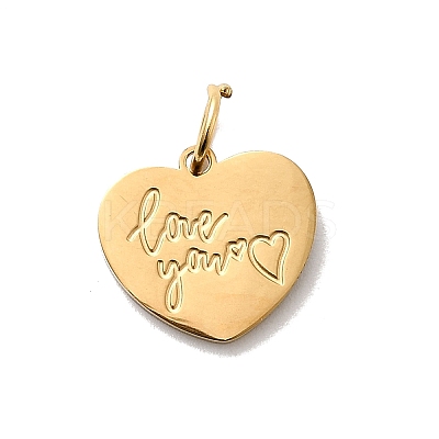 304 Stainless Steel Pendants STAS-B102-09A-G-1