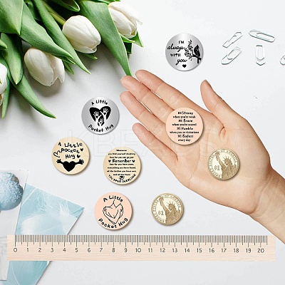 3Pcs 3 Style Stainless Steel Commemorative Decision Maker Coins AJEW-CN0002-06-1
