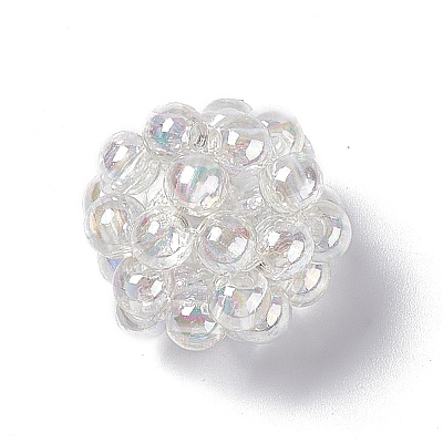 Handmade Transparent Plastic Woven Beads KY-P015-05-1