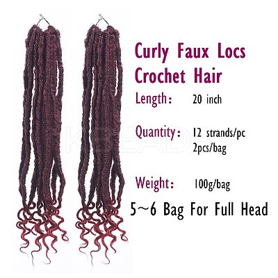 Curly Faux Locs Crochet Hair LS-OHAR-G005-12A-1