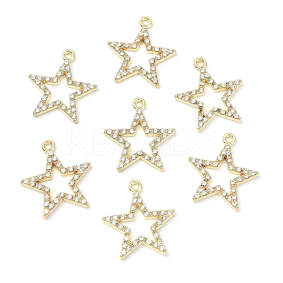 20Pcs Alloy Rhinestone Pendants ALRI-YW0001-26G-1