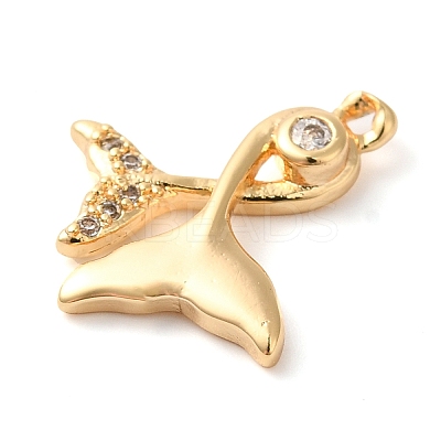 Brass Micro Pave Cubic Zirconia Pendants KK-G503-44G-1