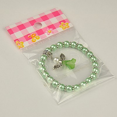 Lovely Wedding Dress Angel Bracelets for Kids BJEW-JB00727-14-1