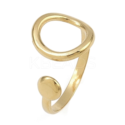 304 Stainless Steel Cuff Rings RJEW-D332-05G-1