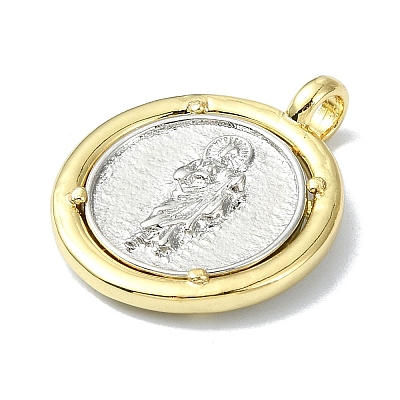 Rack Plating Real 18K Gold Plated Brass Pendants KK-B084-17G-1