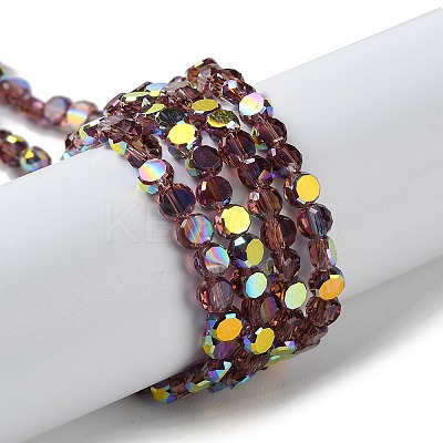 Transparent Electroplate Glass Beads Strands GLAA-Q099-A01-01-1