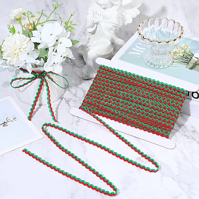 1 Roll Polyester with Paillette Wavy Fringe Trim Ribbon OCOR-GF0005-72D-1