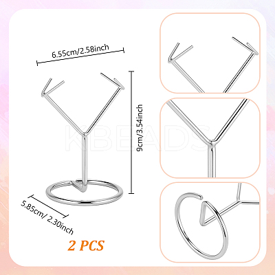 Alloy Mineral Stone Display Holder LS-ODIS-WH0030-239P-1