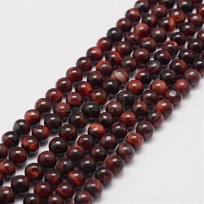 Natural Tiger Eye Bead Strands G-P230-14-4mm-1